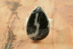 Genuine White Lightening Sterling Silver Ring